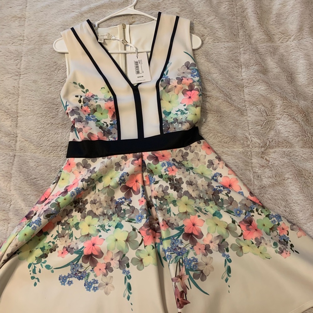 Ted Baker white floral dress NWT size 3